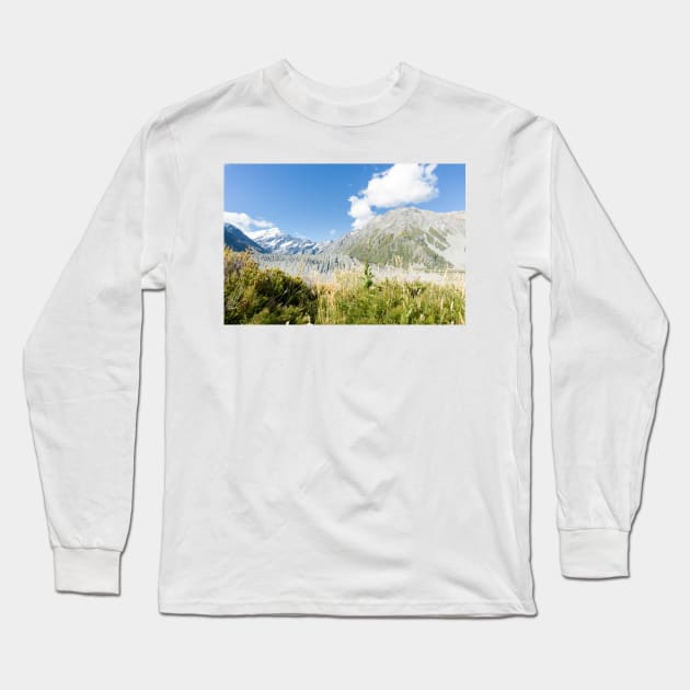 Aoraki-Mt Cook, scenery, South Island, New Zealand Long Sleeve T-Shirt by brians101